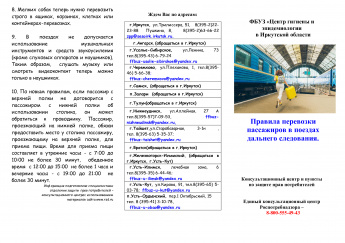 Правила перевозки пассажиров в поездах дальнего следования